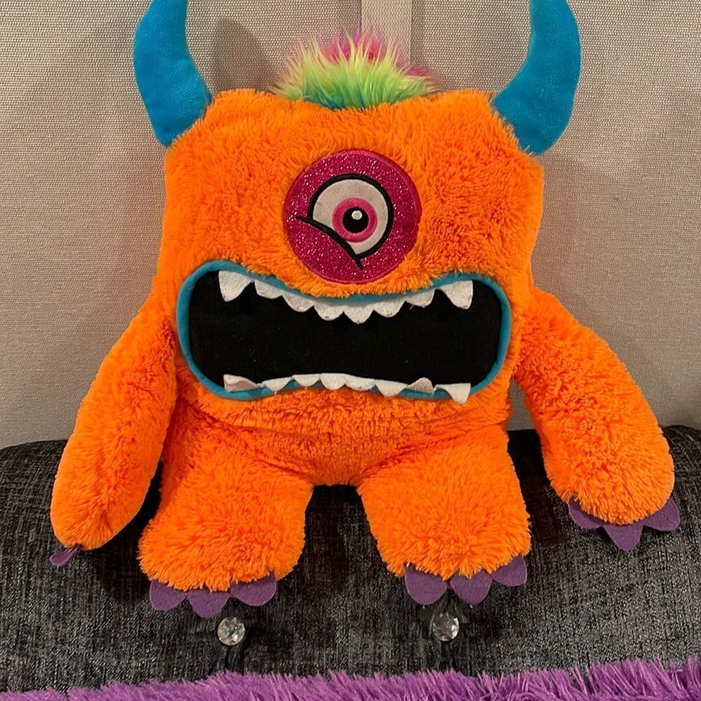 Glitter Eye Monster Pillow (12”)